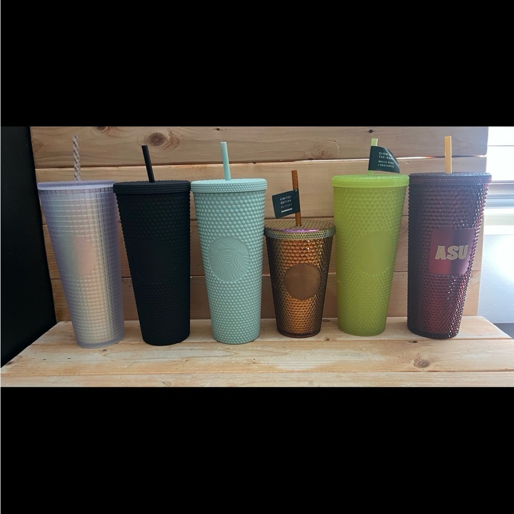 6 New Starbucks cups with stickers - Limited release - 5 tall / 1 small - Picture 2 of 11